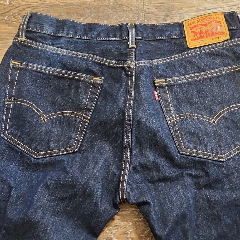 Levi's Blue Straight Jeans with Classic Indigo Wash